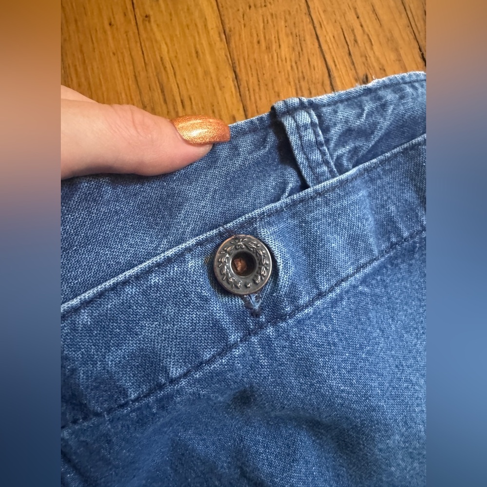 Vintage Amish Made Denim with 1940s USN Buttons - Picture 4 of 12